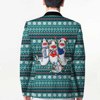 Funny Shark Christmas Blazer Xmas Holiday Patterns - Wonder Print Shop