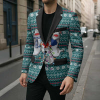 Funny Shark Christmas Blazer Xmas Holiday Patterns - Wonder Print Shop