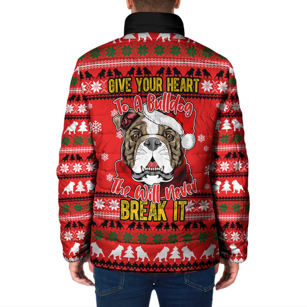 Give Your Heart Pitbull Dog Christmas Padded Jacket Xmas Holiday Patterns - Wonder Print Shop