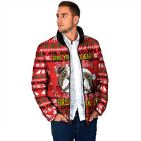 Give Your Heart Pitbull Dog Christmas Padded Jacket Xmas Holiday Patterns - Wonder Print Shop