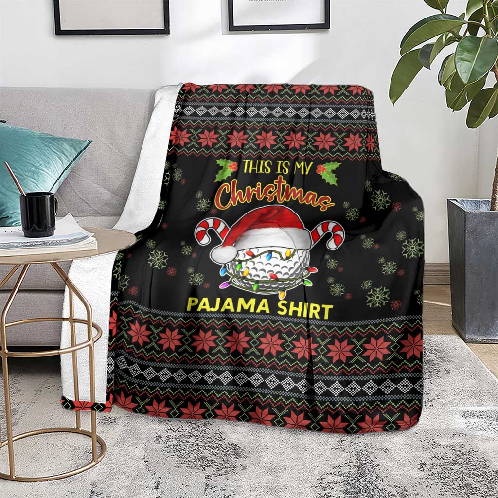Golf Pajama Christmas Blanket Xmas Holiday Patterns - Wonder Print Shop