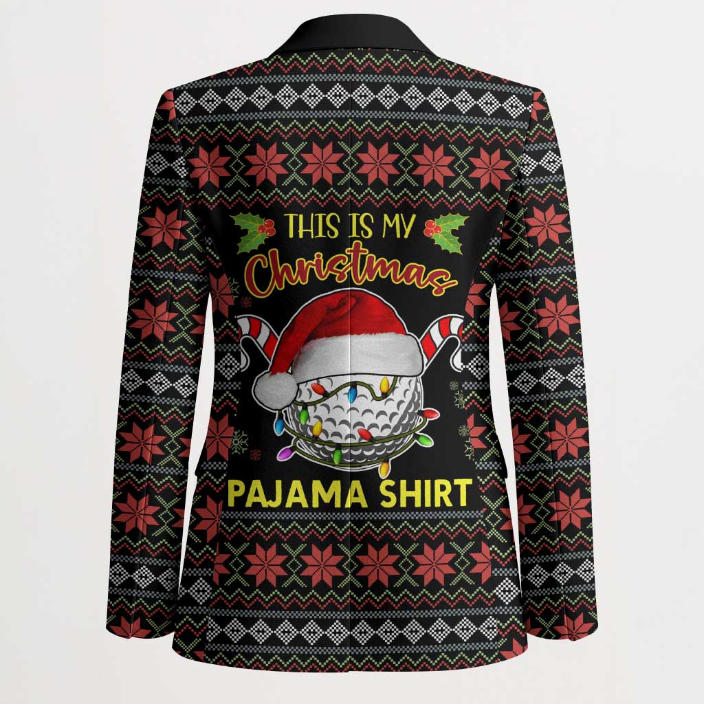 Golf Pajama Christmas Blazer Xmas Holiday Patterns - Wonder Print Shop