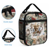 Bass Reeves Christmas Lunch Bag Old West Marshal Frontier Collage Vintage