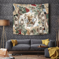 Bass Reeves Christmas Tapestry Old West Marshal Frontier Collage Vintage