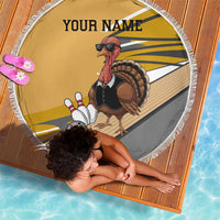 Personalized Cool Turkey Bowling Beach Blanket with Sunglasses Pins - Wonder Print Shop