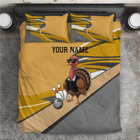Personalized Cool Turkey Bowling Bedding Set with Sunglasses Pins - Wonder Print Shop