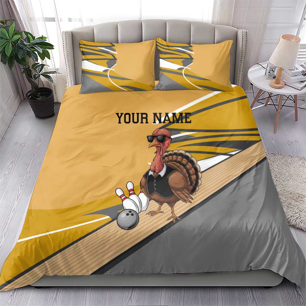 Personalized Cool Turkey Bowling Bedding Set with Sunglasses Pins - Wonder Print Shop