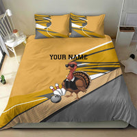Personalized Cool Turkey Bowling Bedding Set with Sunglasses Pins - Wonder Print Shop