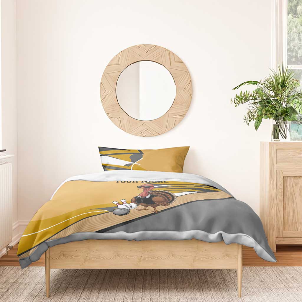 Personalized Cool Turkey Bowling Bedding Set with Sunglasses Pins - Wonder Print Shop