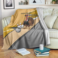 Personalized Cool Turkey Bowling Blanket with Sunglasses Pins - Wonder Print Shop