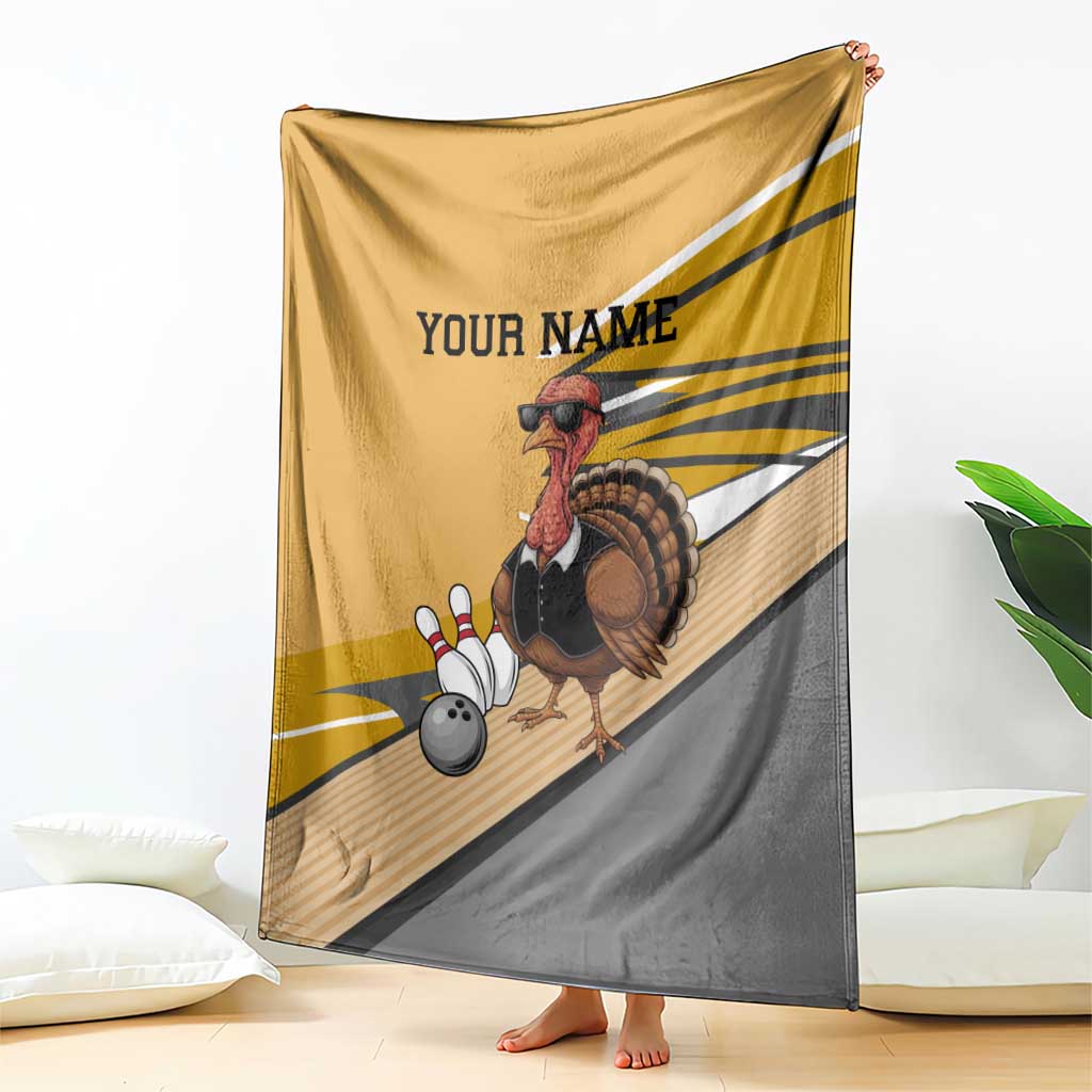 Personalized Cool Turkey Bowling Blanket with Sunglasses Pins - Wonder Print Shop