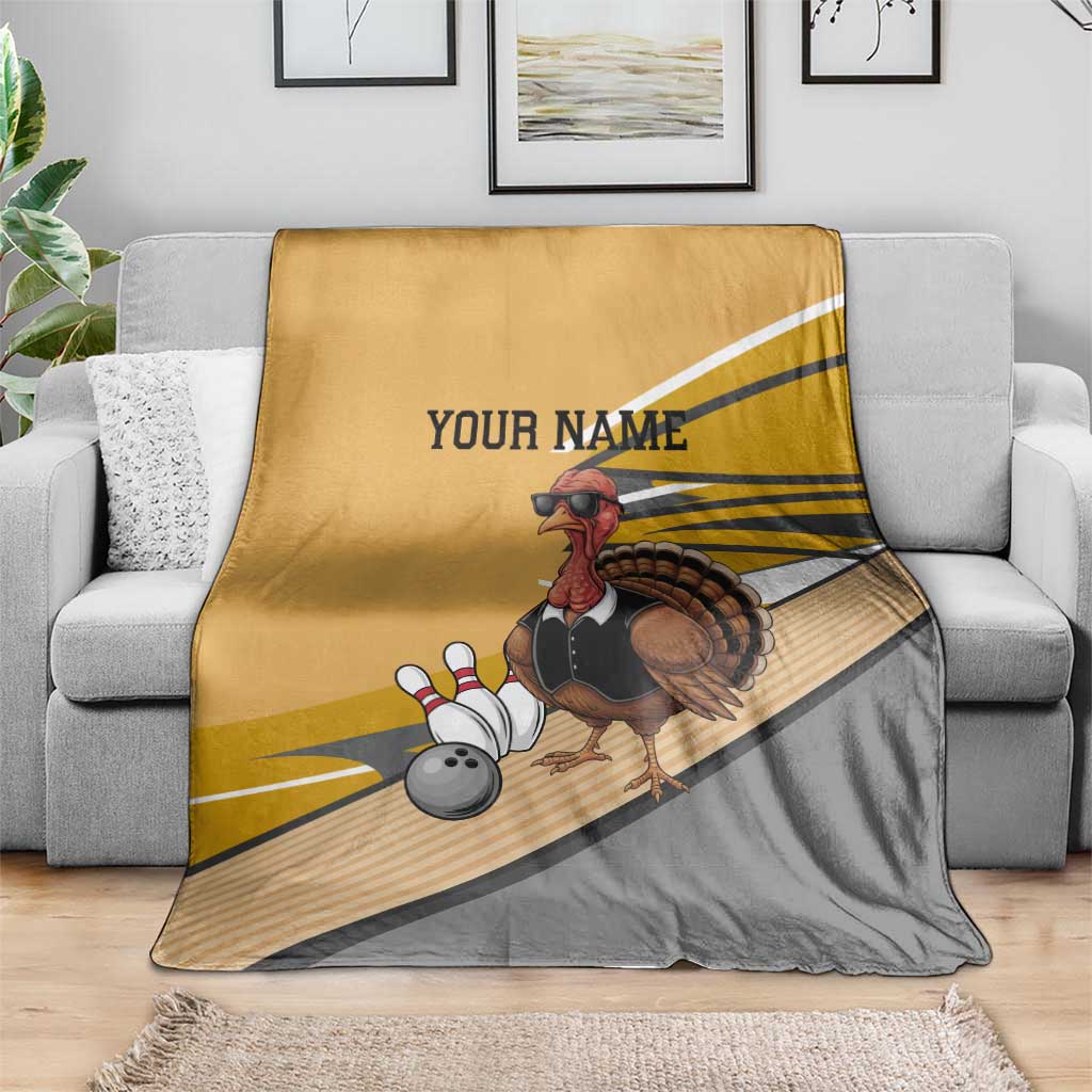 Personalized Cool Turkey Bowling Blanket with Sunglasses Pins - Wonder Print Shop