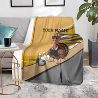 Personalized Cool Turkey Bowling Blanket with Sunglasses Pins - Wonder Print Shop