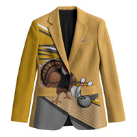Personalized Cool Turkey Bowling Blazer with Sunglasses Pins - Wonder Print Shop