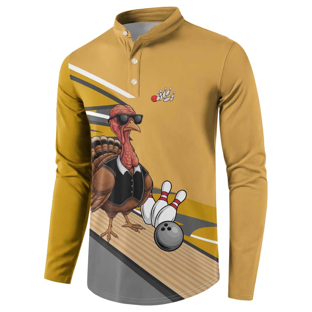 Personalized Cool Turkey Bowling Button Sweatshirt with Sunglasses Pins - Wonder Print Shop