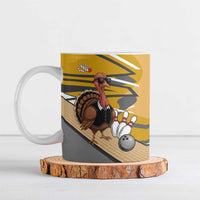 Personalized Cool Turkey Bowling Ceramic Mug with Sunglasses Pins - Wonder Print Shop