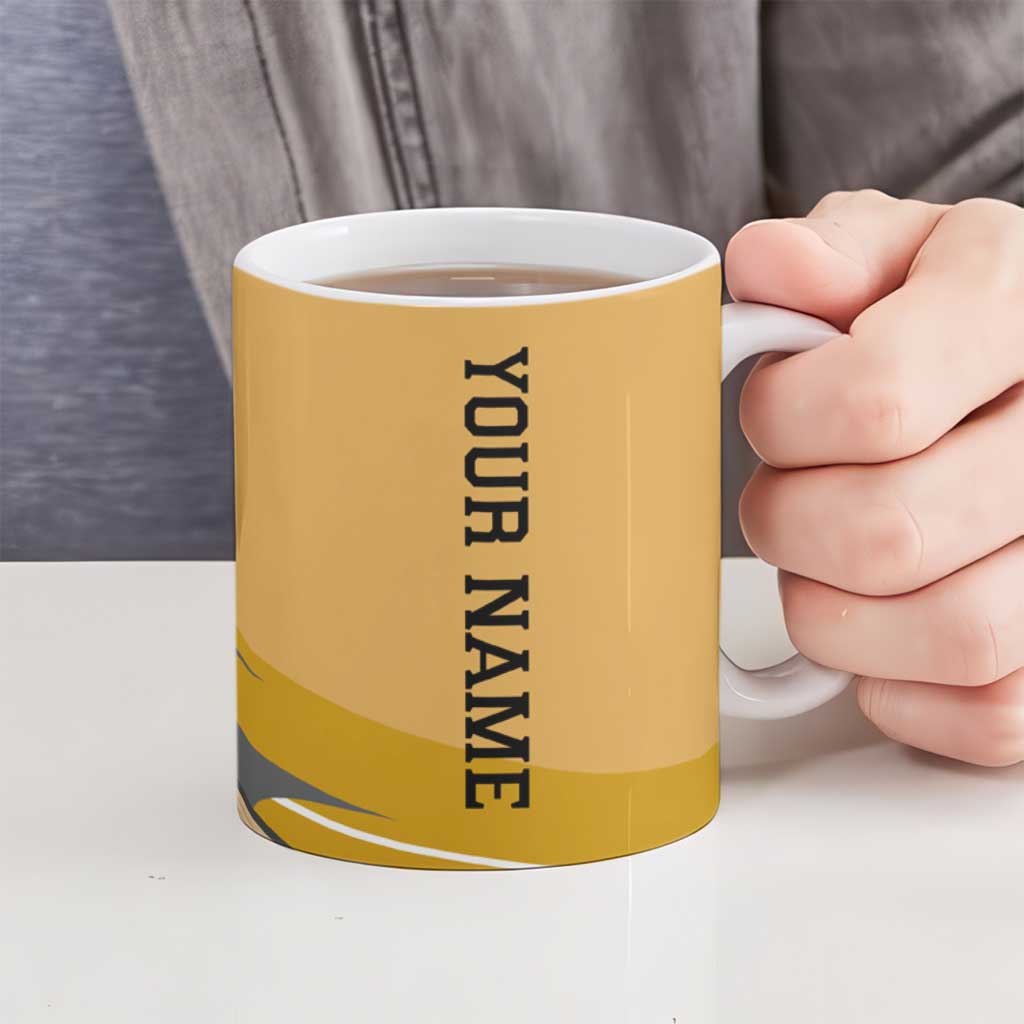 Personalized Cool Turkey Bowling Ceramic Mug with Sunglasses Pins - Wonder Print Shop