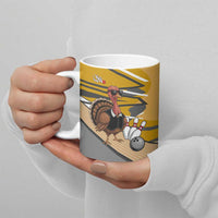 Personalized Cool Turkey Bowling Ceramic Mug with Sunglasses Pins - Wonder Print Shop