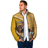 Personalized Cool Turkey Bowling Padded Jacket with Sunglasses Pins - Wonder Print Shop