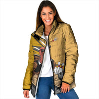 Personalized Cool Turkey Bowling Padded Jacket with Sunglasses Pins - Wonder Print Shop