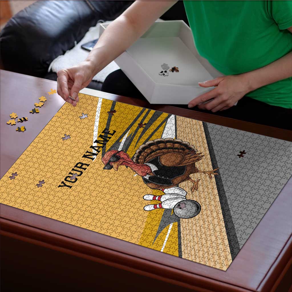 Personalized Cool Turkey Bowling Puzzle with Sunglasses Pins - Wonder Print Shop