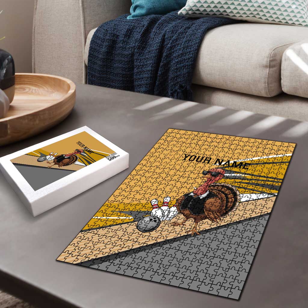 Personalized Cool Turkey Bowling Puzzle with Sunglasses Pins - Wonder Print Shop