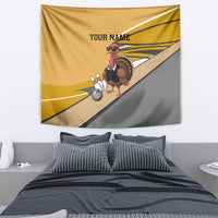 Personalized Cool Turkey Bowling Tapestry with Sunglasses Pins - Wonder Print Shop