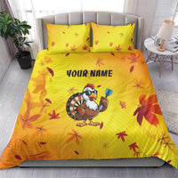 Personalized Funny Turkey Darts Bedding Set with Sunglasses Dartboard - Wonder Print Shop