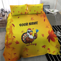 Personalized Funny Turkey Darts Bedding Set with Sunglasses Dartboard - Wonder Print Shop