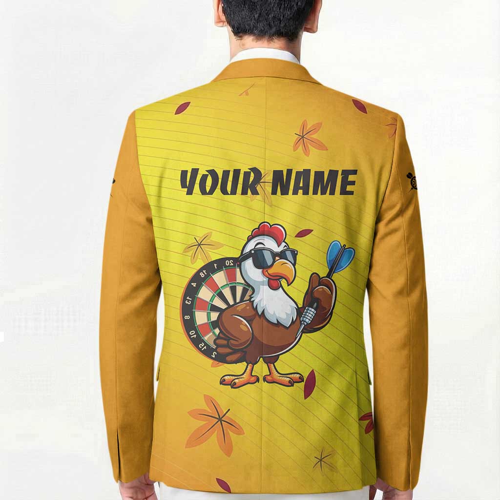 Personalized Funny Turkey Darts Blazer with Sunglasses Dartboard - Wonder Print Shop