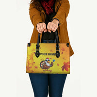 Personalized Funny Turkey Darts Leather Bag with Sunglasses Dartboard - Wonder Print Shop