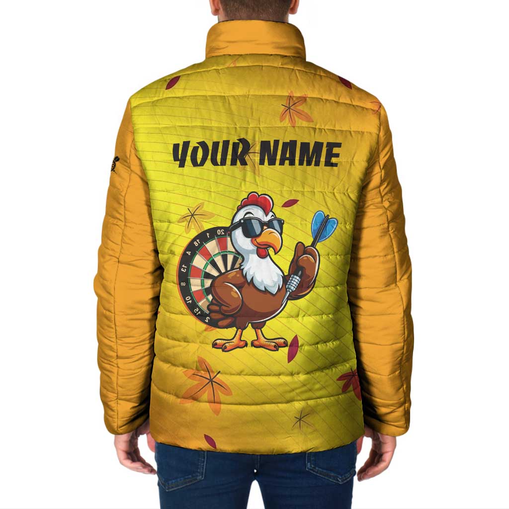 Personalized Funny Turkey Darts Padded Jacket with Sunglasses Dartboard - Wonder Print Shop