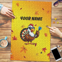 Personalized Funny Turkey Darts Puzzle with Sunglasses Dartboard - Wonder Print Shop