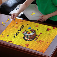 Personalized Funny Turkey Darts Puzzle with Sunglasses Dartboard - Wonder Print Shop