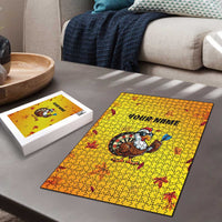 Personalized Funny Turkey Darts Puzzle with Sunglasses Dartboard - Wonder Print Shop