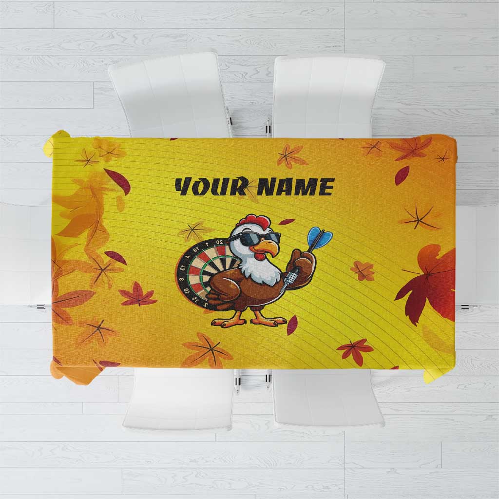 Personalized Funny Turkey Darts Tablecloth with Sunglasses Dartboard - Wonder Print Shop