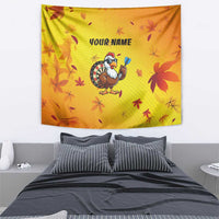 Personalized Funny Turkey Darts Tapestry with Sunglasses Dartboard - Wonder Print Shop