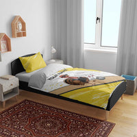 Personalized Funny Turkey Bowling Bedding Set with Cool Sunglasses Pins Yellow and White - Wonder Print Shop
