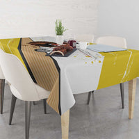 Personalized Funny Turkey Bowling Tablecloth with Cool Sunglasses Pins Yellow and White - Wonder Print Shop