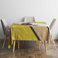 Personalized Funny Turkey Bowling Tablecloth with Cool Sunglasses Pins Yellow and White - Wonder Print Shop