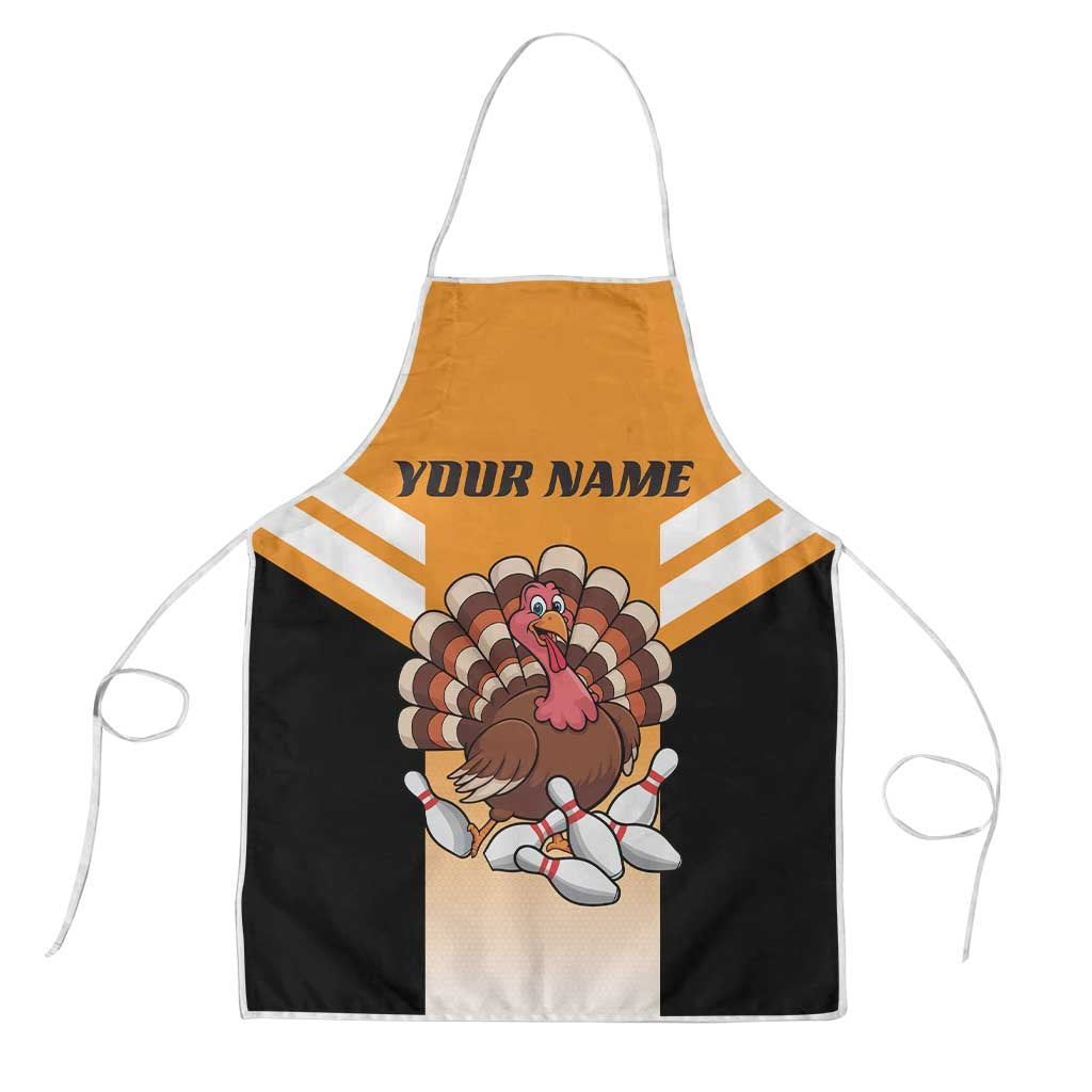 Personalized Funny Turkey Bowling Apron with Cartoon Pins Thanksgiving - Wonder Print Shop