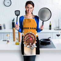 Personalized Funny Turkey Bowling Apron with Cartoon Pins Thanksgiving - Wonder Print Shop
