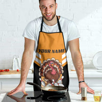 Personalized Funny Turkey Bowling Apron with Cartoon Pins Thanksgiving - Wonder Print Shop