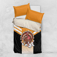 Personalized Funny Turkey Bowling Bedding Set with Cartoon Pins Thanksgiving - Wonder Print Shop