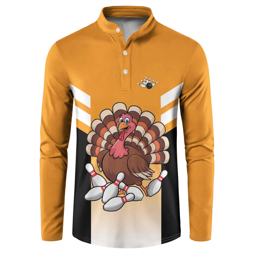 Personalized Funny Turkey Bowling Button Sweatshirt with Cartoon Pins Thanksgiving - Wonder Print Shop