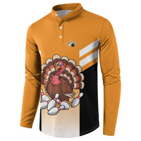 Personalized Funny Turkey Bowling Button Sweatshirt with Cartoon Pins Thanksgiving - Wonder Print Shop