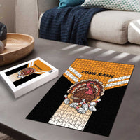 Personalized Funny Turkey Bowling Puzzle with Cartoon Pins Thanksgiving - Wonder Print Shop