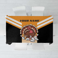 Personalized Funny Turkey Bowling Tablecloth with Cartoon Pins Thanksgiving - Wonder Print Shop
