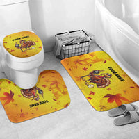 Personalized Funny Turkey Billiards Bathroom Set with Pool Cue and Balls Thanksgiving Design - Wonder Print Shop