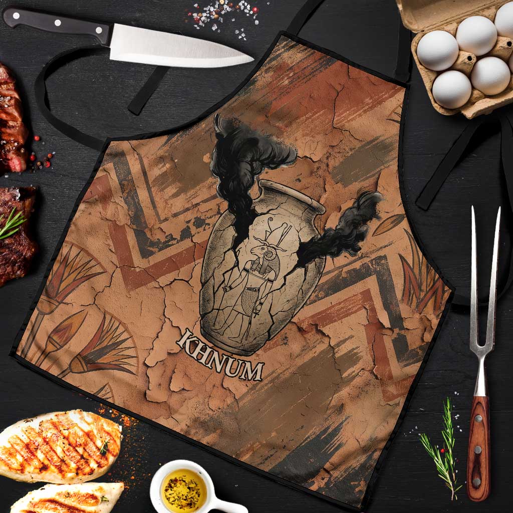 Khnum Apron Ancient Egyptian Earthy Cracked Papyrus - Divine Potter - Wonder Print Shop
